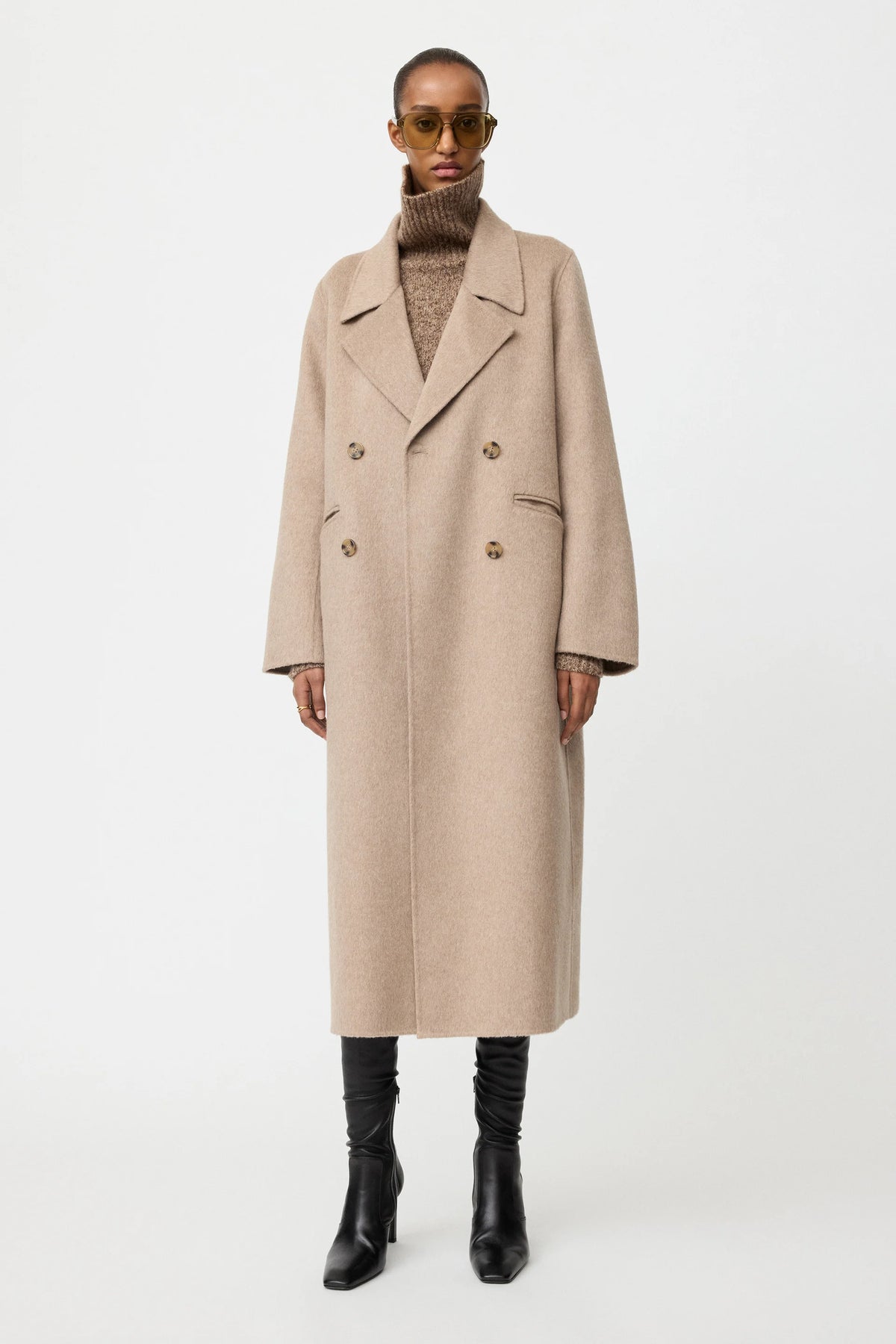 Soft Goat Double Breasted Coat