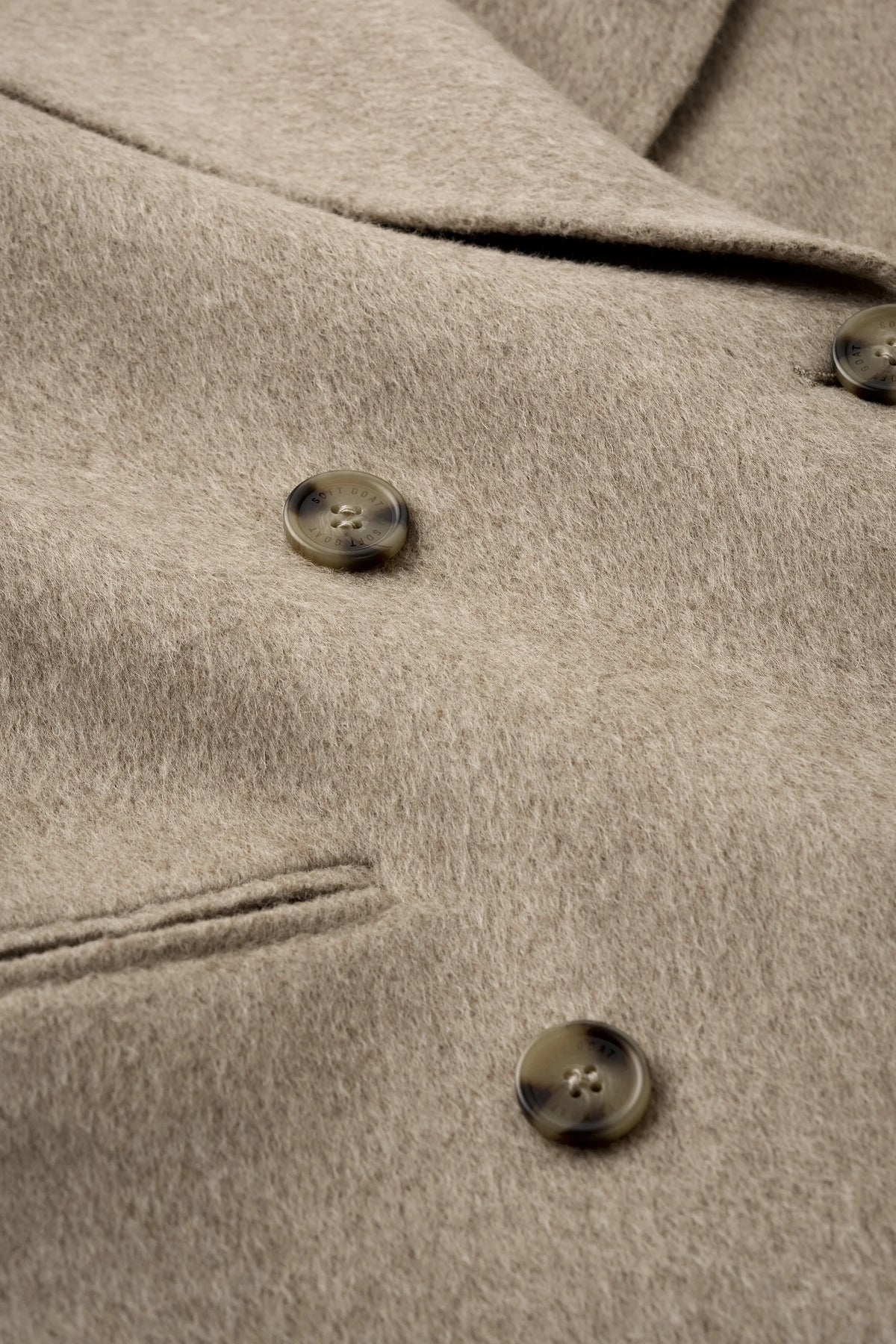 Soft Goat Double Breasted Coat