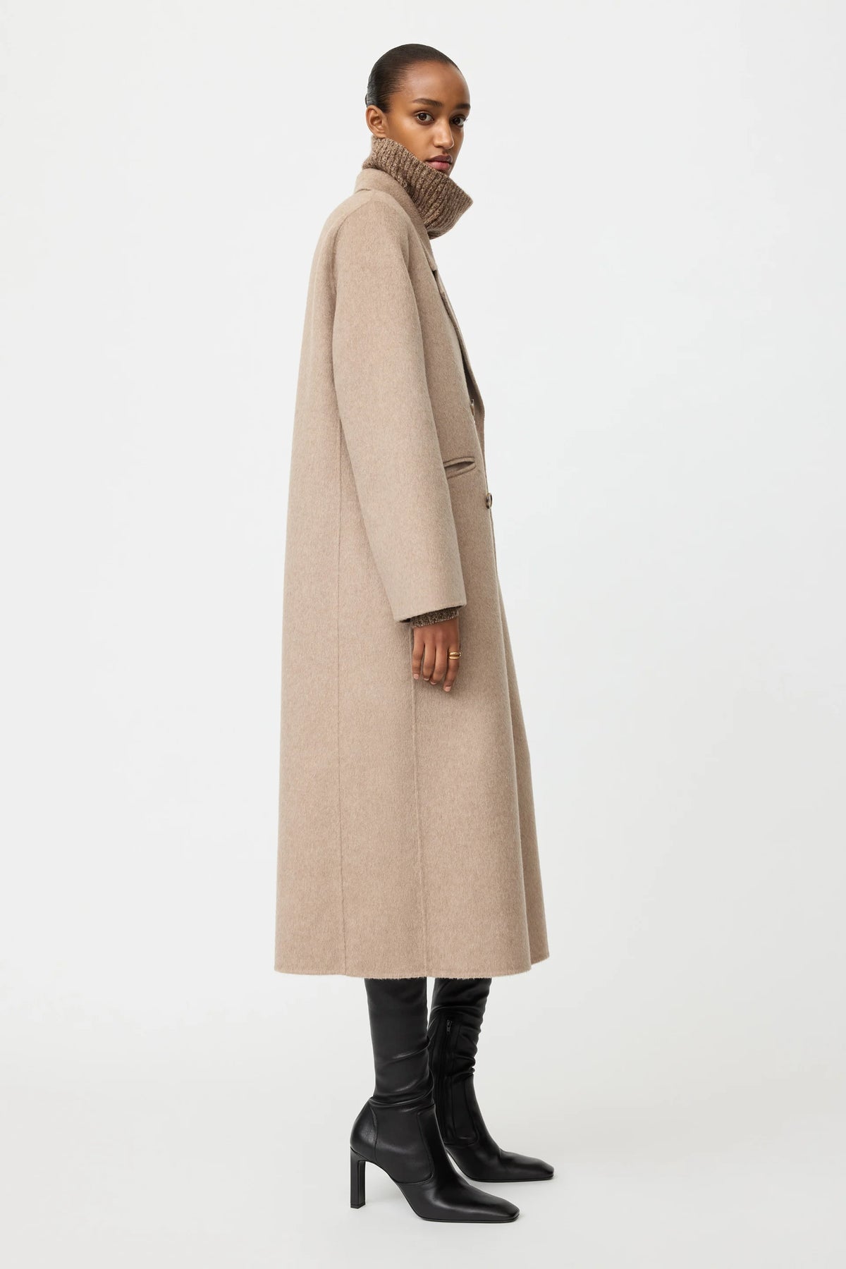 Soft Goat Double Breasted Coat