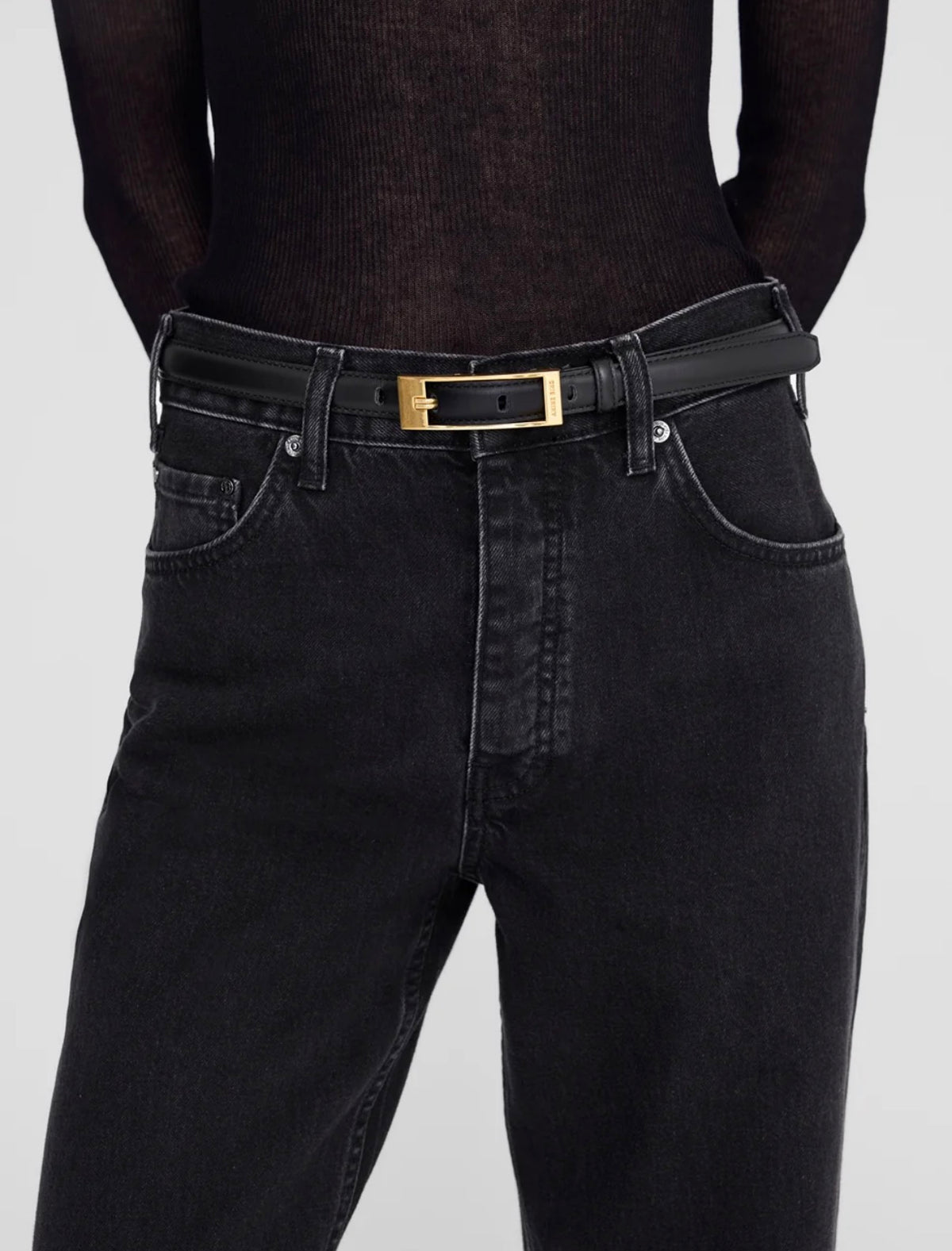 ANINE BING ELLY BELT SMOOTH LEATHER