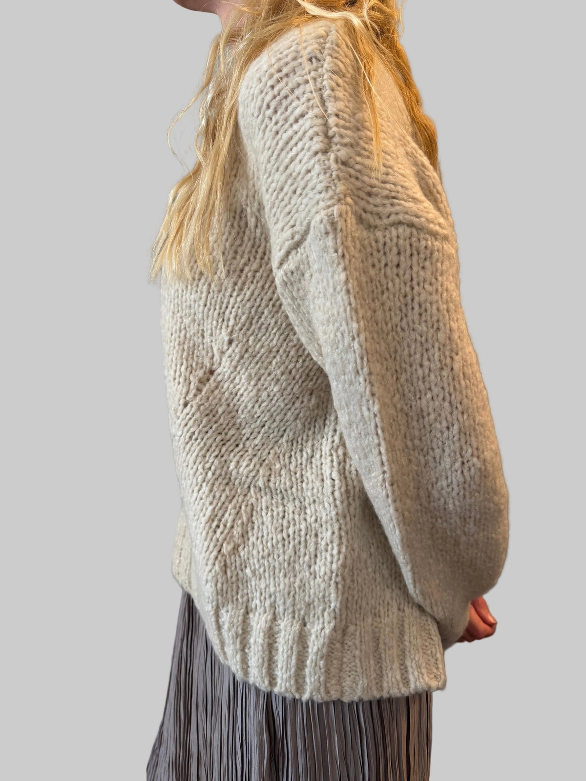ROBERTO COLLINA ROUNDNECK CREAM SWEATER
