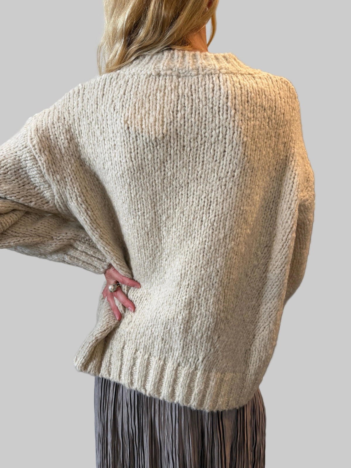 ROBERTO COLLINA ROUNDNECK CREAM SWEATER