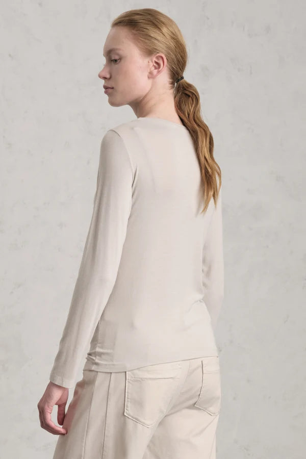 TRANSIT STRETCH MODAL JERSEY BOAT NECK T-SHIRT
