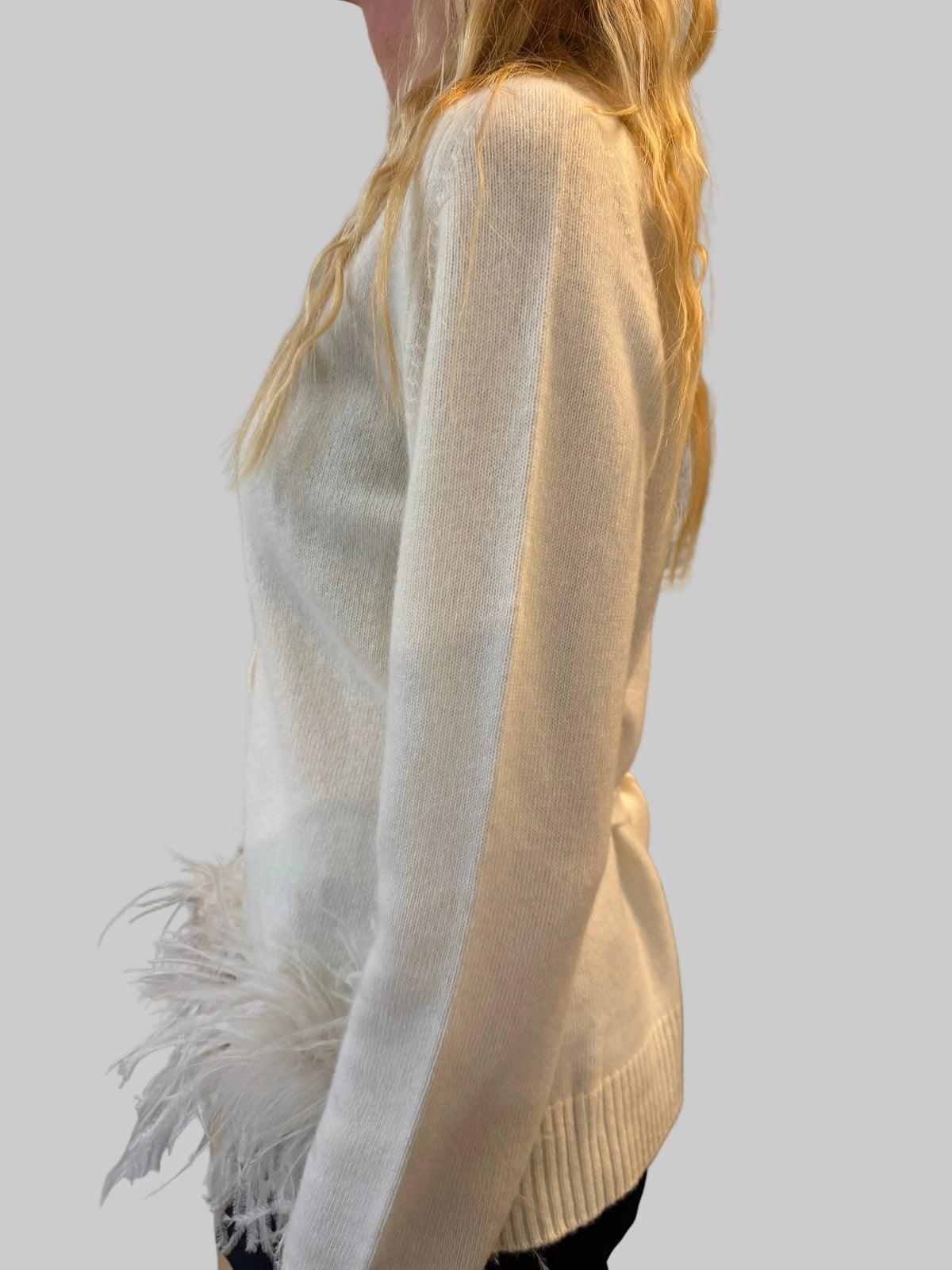 PAROSH LESTAT CARDIGAN WITH FEATHERS