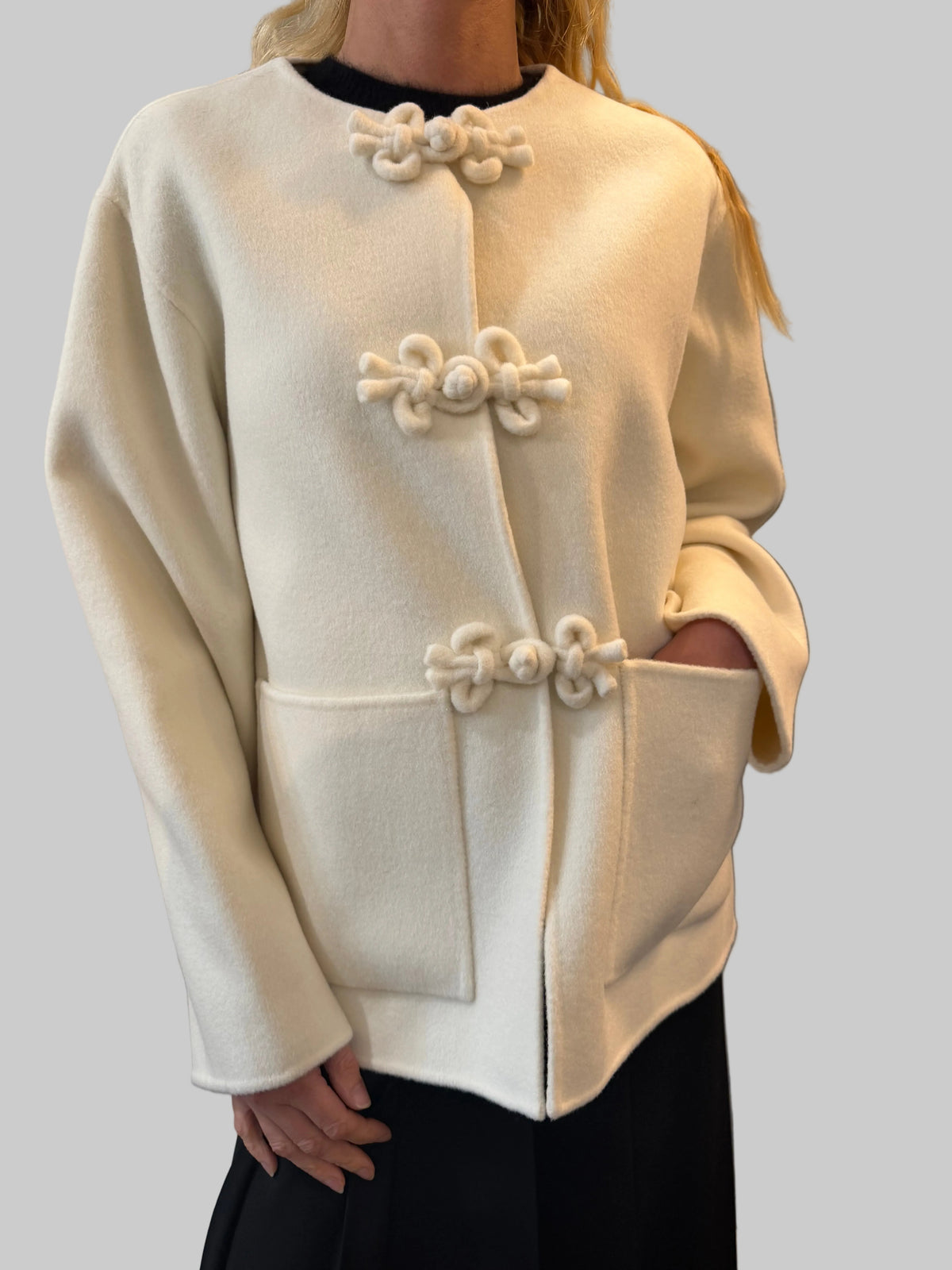 PAROSH LEAK JACKET WITH FROG CLOSURES