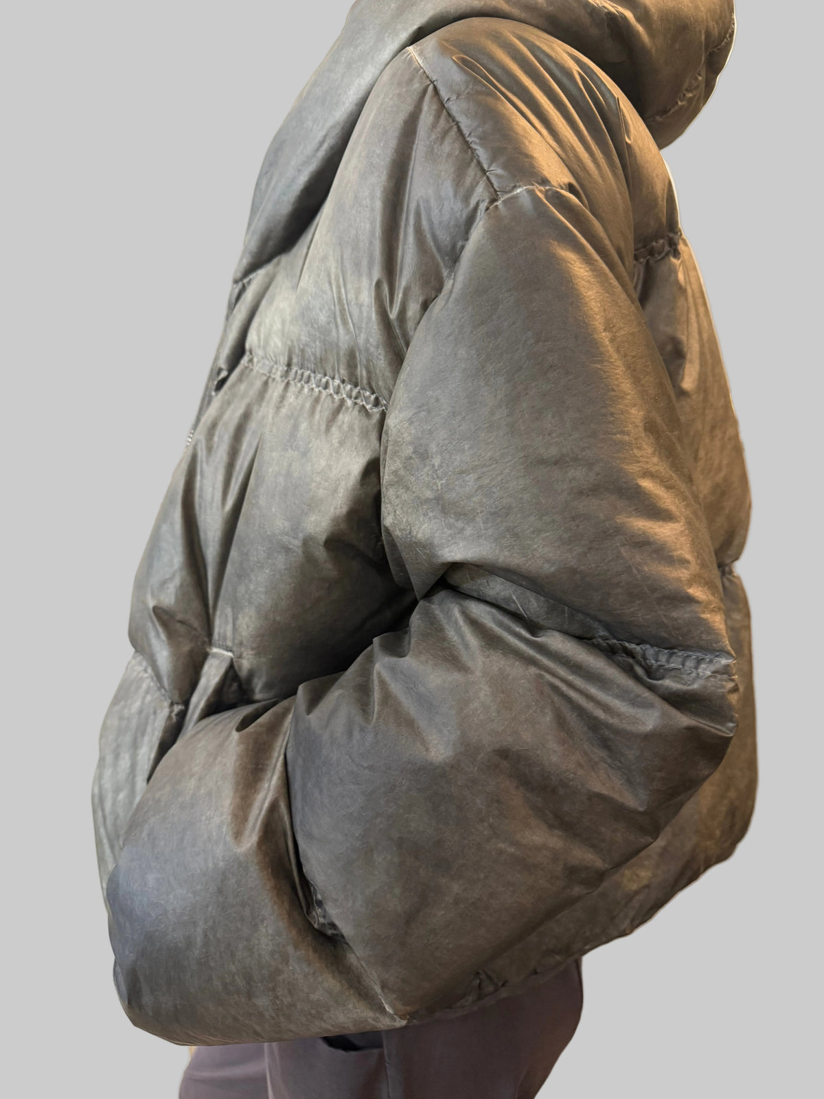 TRANSIT HOODED QUILTED GOOSE-DOWN BOMBER