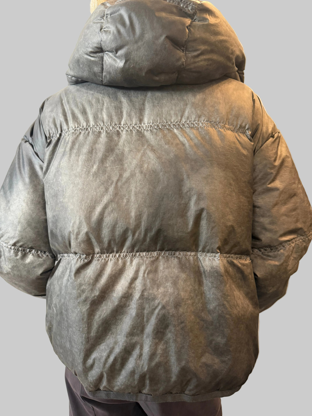 TRANSIT HOODED QUILTED GOOSE-DOWN BOMBER