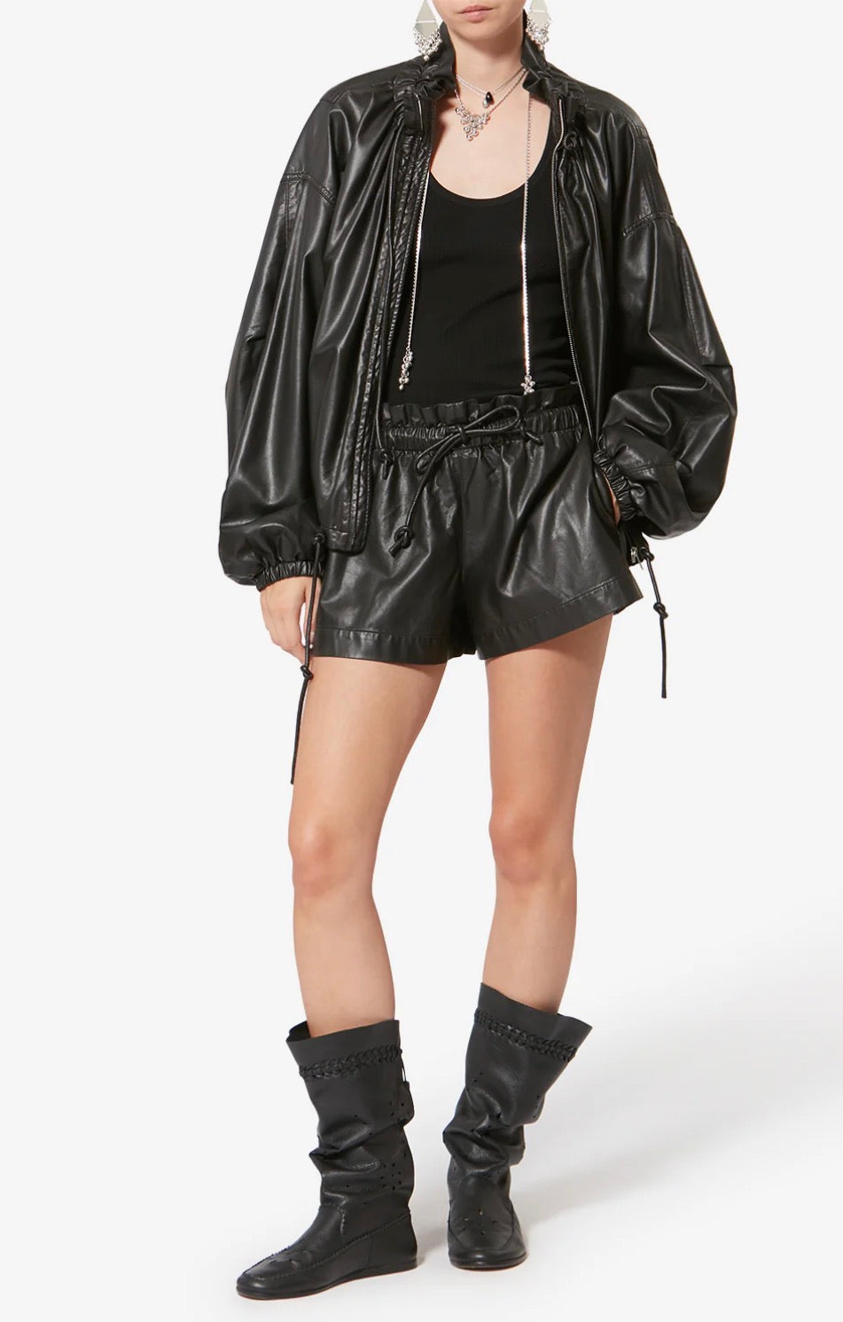 ISABEL MARANT ETOILE NEELA FAUX LEATHER JACKET