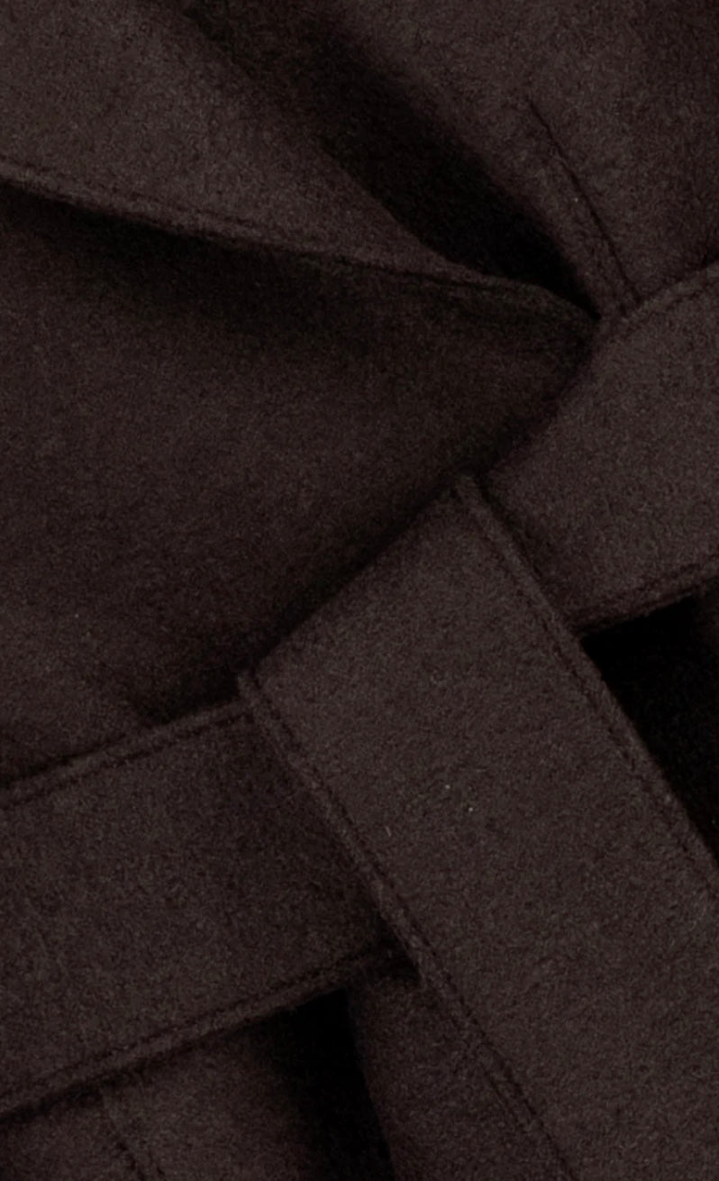 HARRIS WHARF LONG MAXI COAT IN PRESSED WOOL
