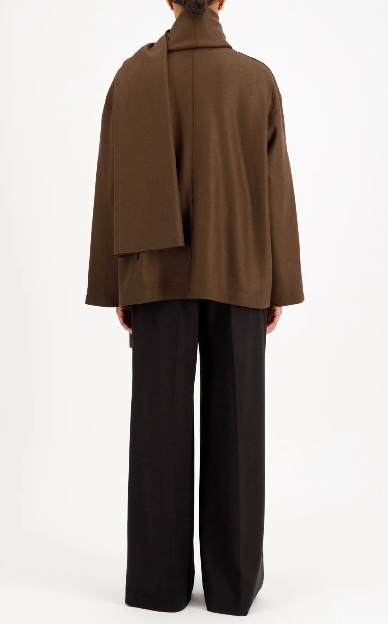 HARRIS WHARF SCARF JACKET CASHMERE BLEND