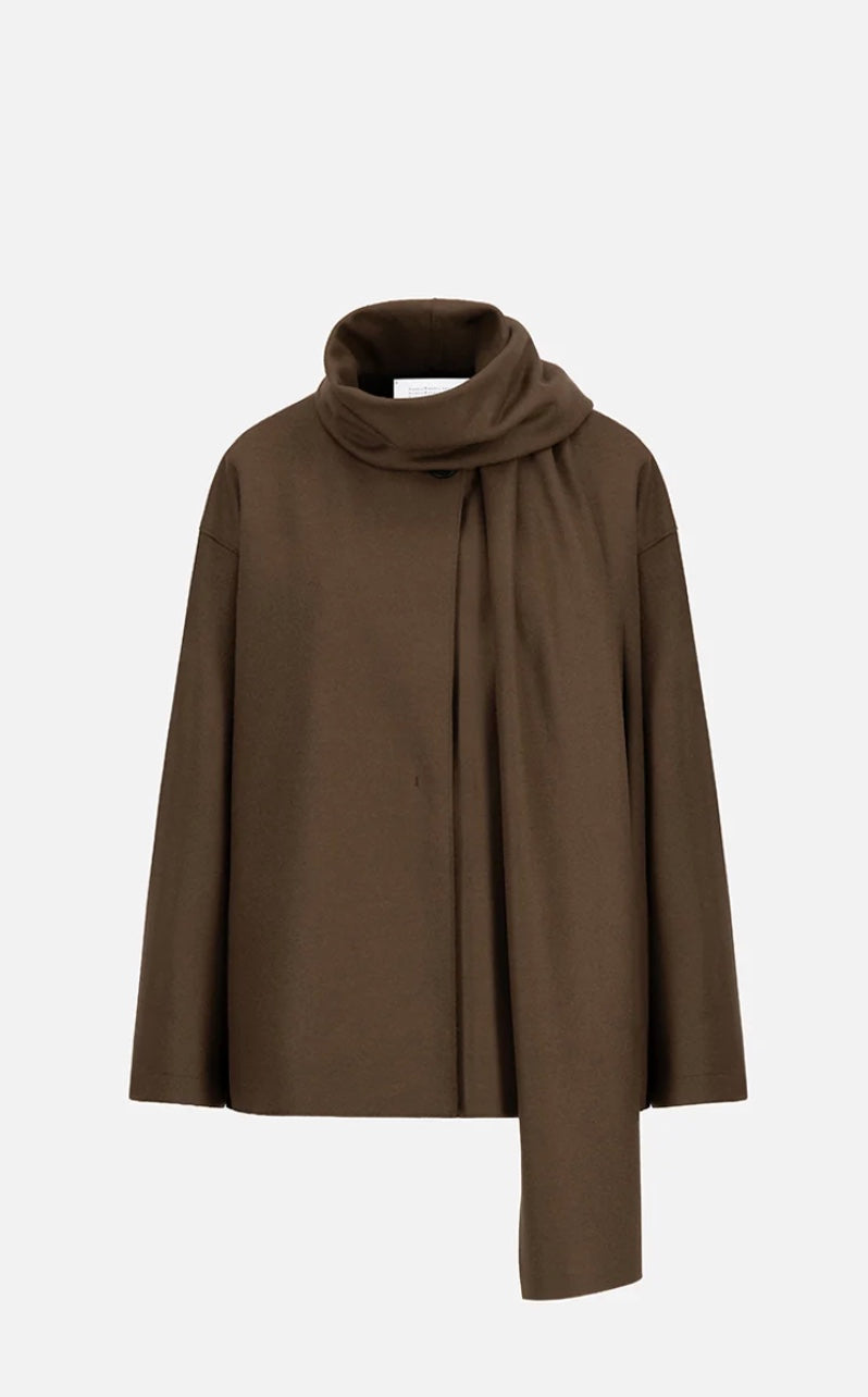 HARRIS WHARF SCARF JACKET CASHMERE BLEND