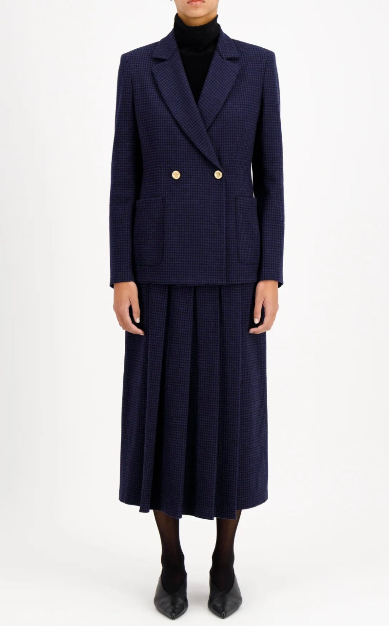 HARRIS WHARF BLAZER PATTERENED IN MOLESKIN