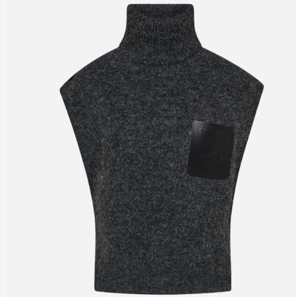 Haute L'Amitié Darcia Pocket Knit Vest Antracit Melange