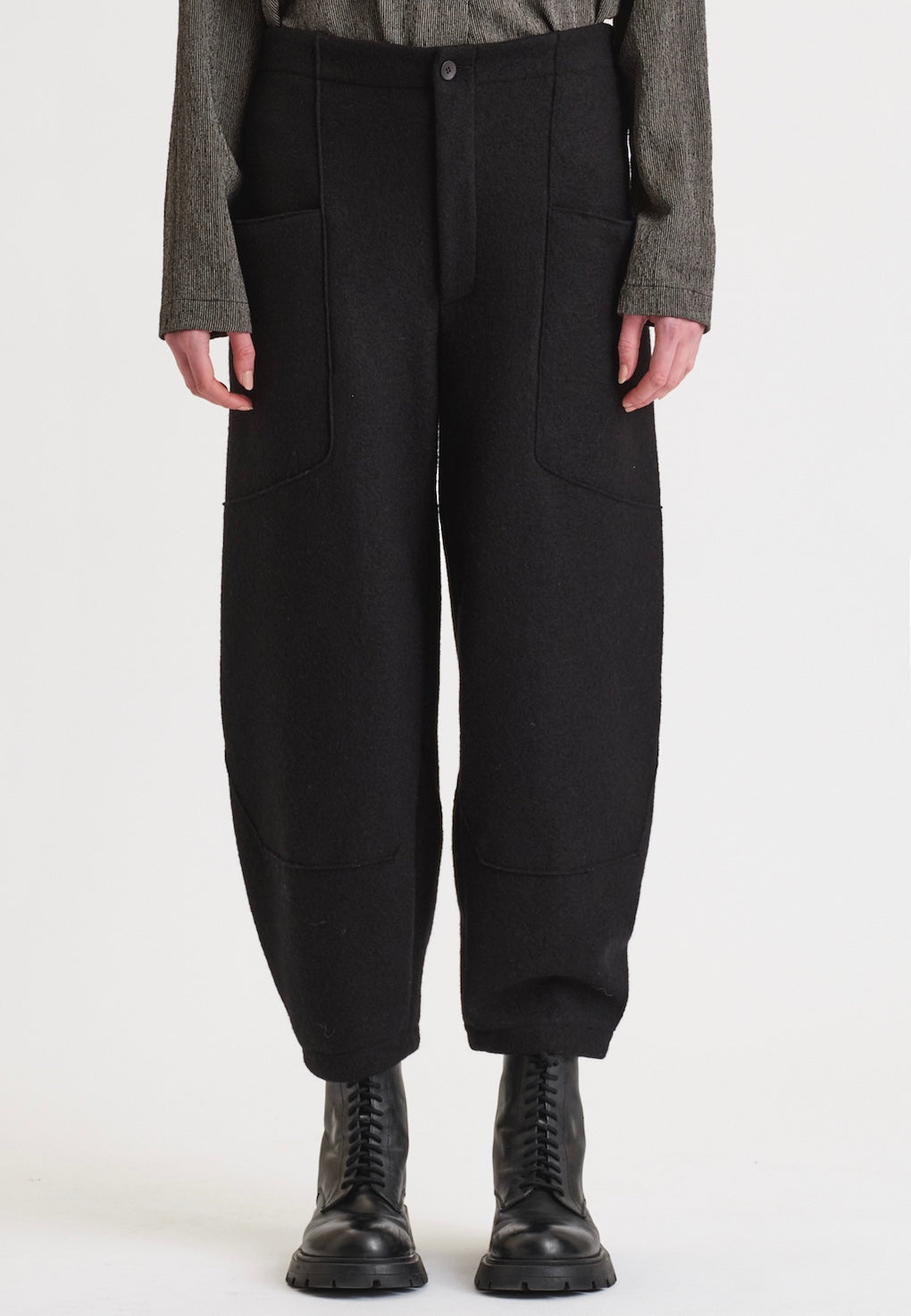 TRANSIT COMFORT FIT TROUSERS IN BOILED WOOL