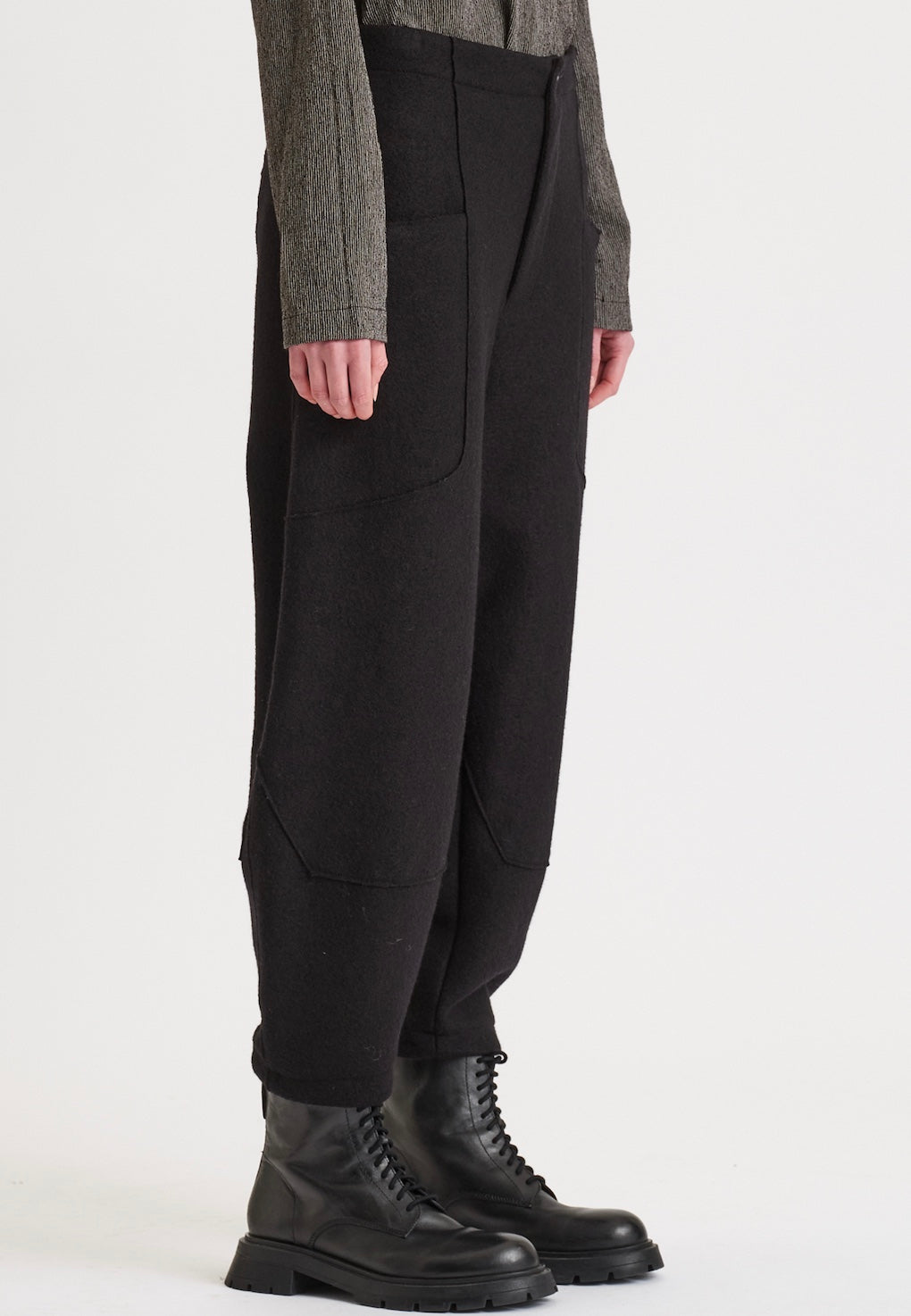 TRANSIT COMFORT FIT TROUSERS IN BOILED WOOL