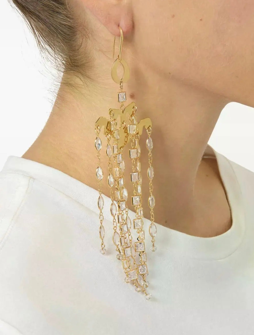 ISABEL MARANT MELINE FRINGE EARRINGS
