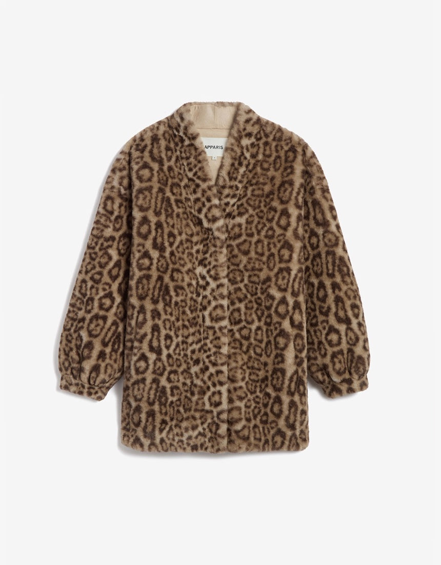 APPARIS JANE LEOPARD COATIGAN