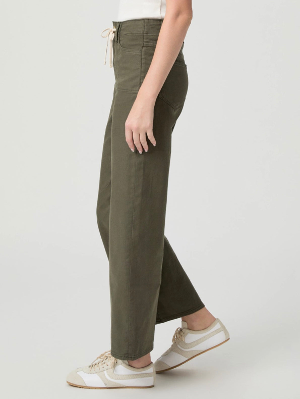 Paige Ari Waistband Tie Wide Leg Trousers