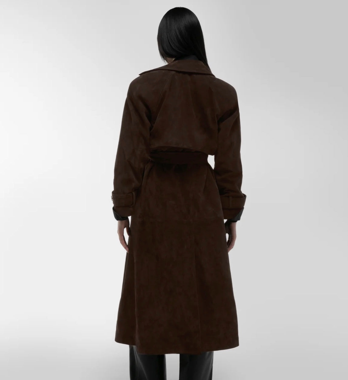 DUCIE CORRIN SUEDE TRENCH COAT