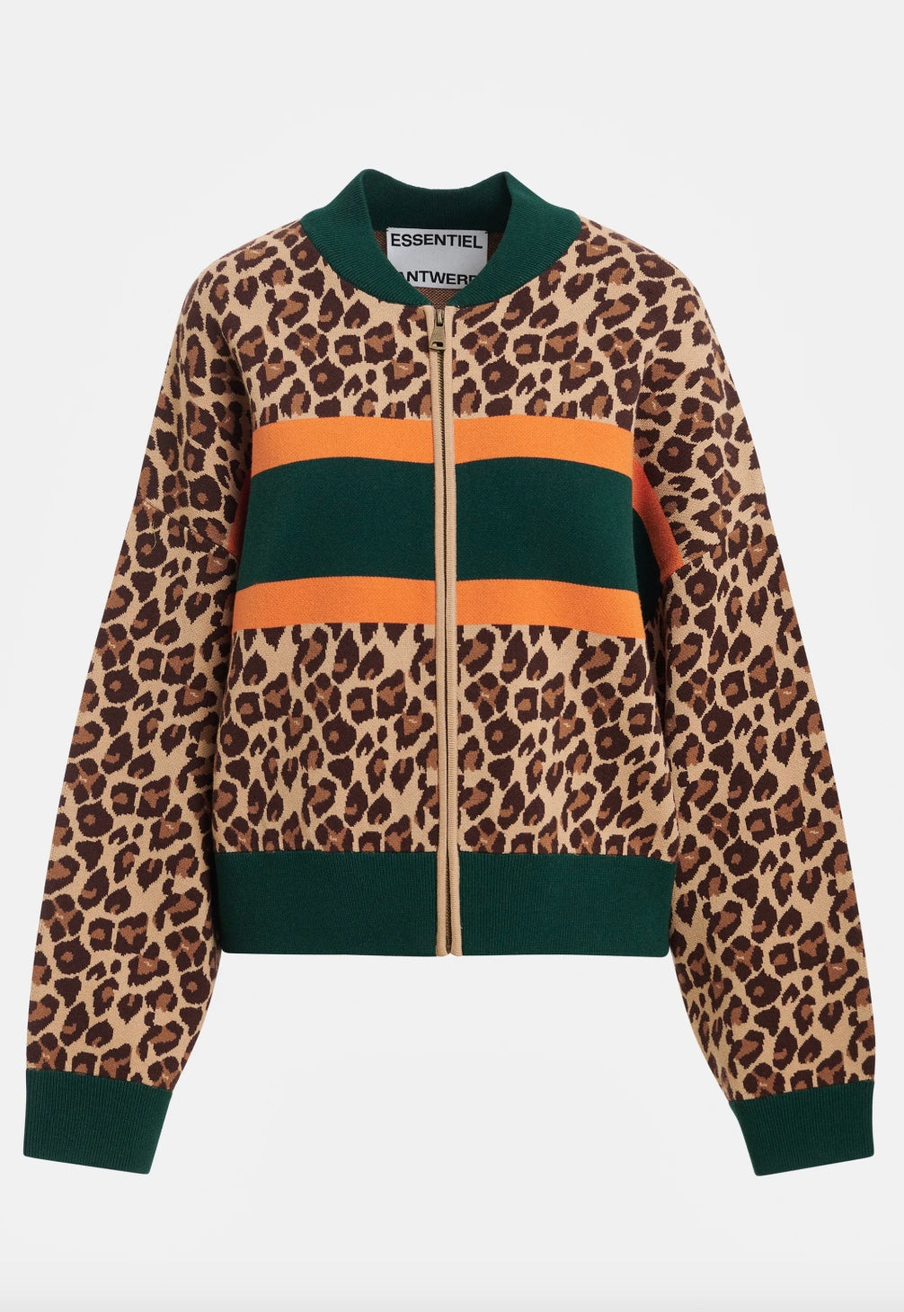 ESSENTIEL ANTWERP KUTIE LEOPARD BOMBER