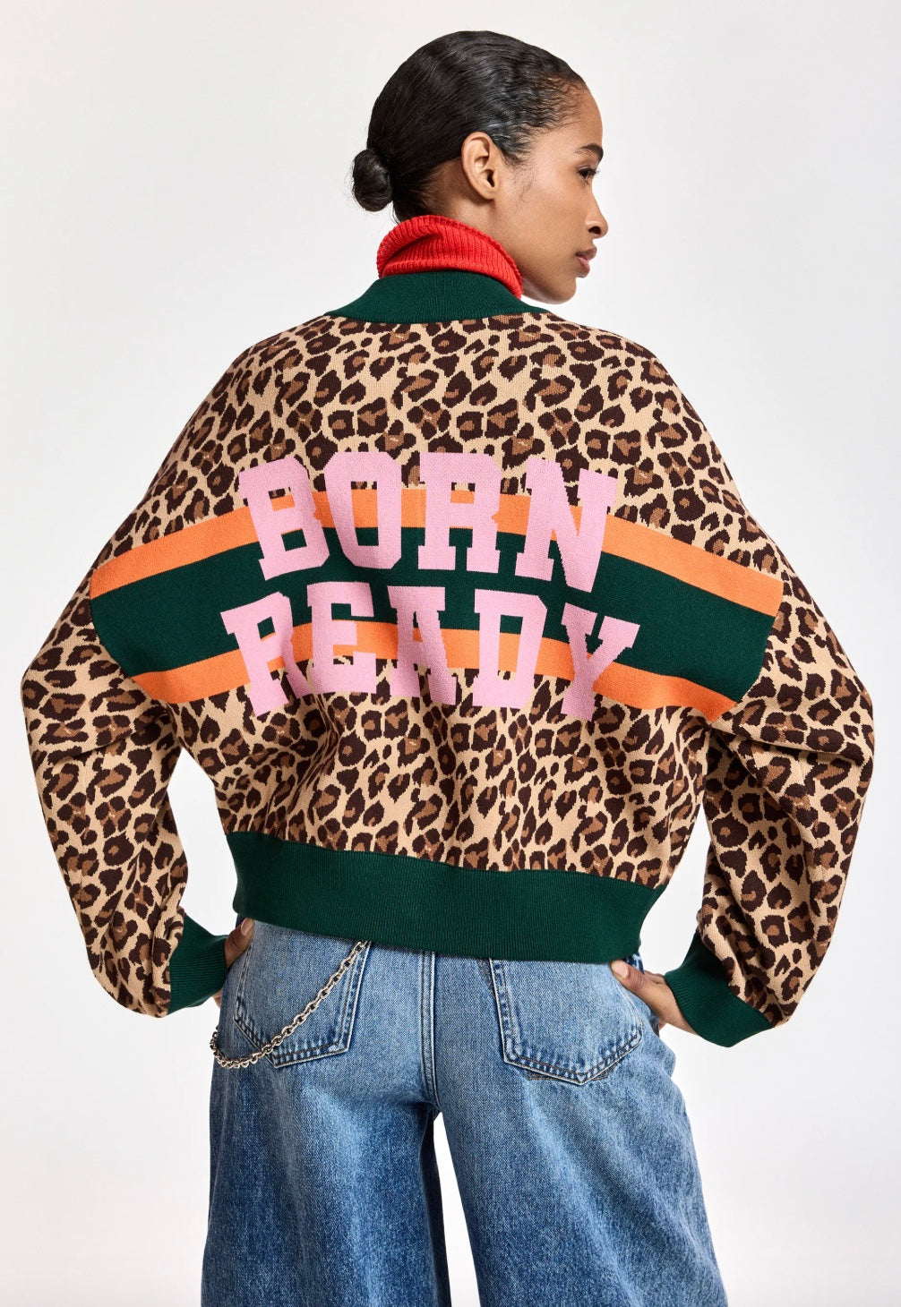 ESSENTIEL ANTWERP KUTIE LEOPARD BOMBER
