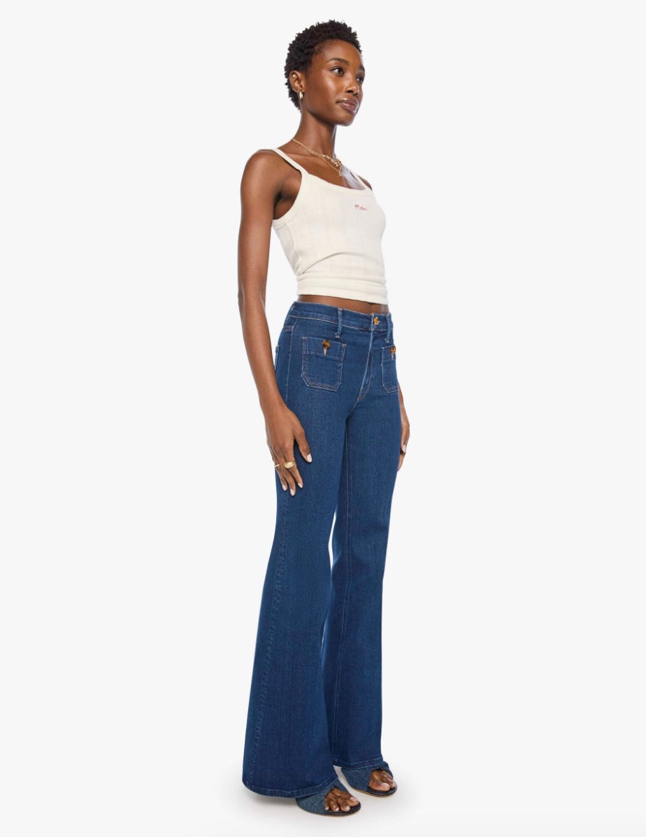MOTHER DENIM PATCH POCKET DOOZY JEANS