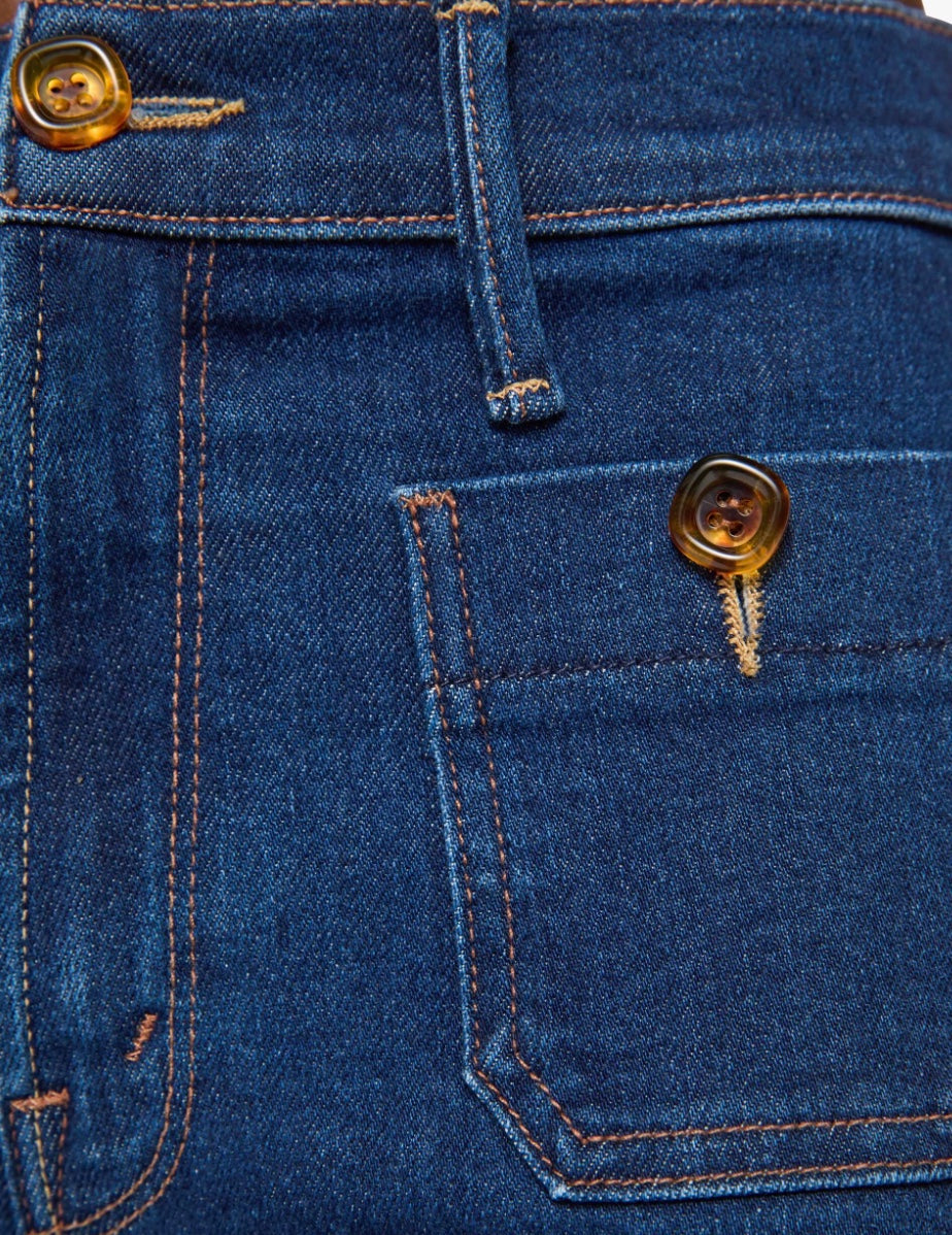 MOTHER DENIM PATCH POCKET DOOZY JEANS