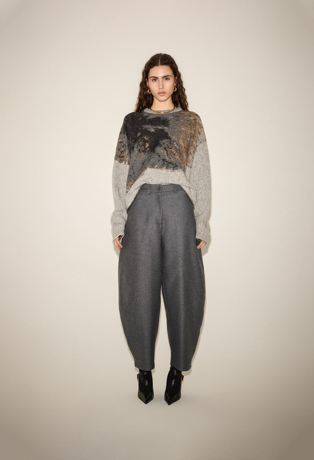 NUDE MAX FLORAL JACQUARD CREW NECK