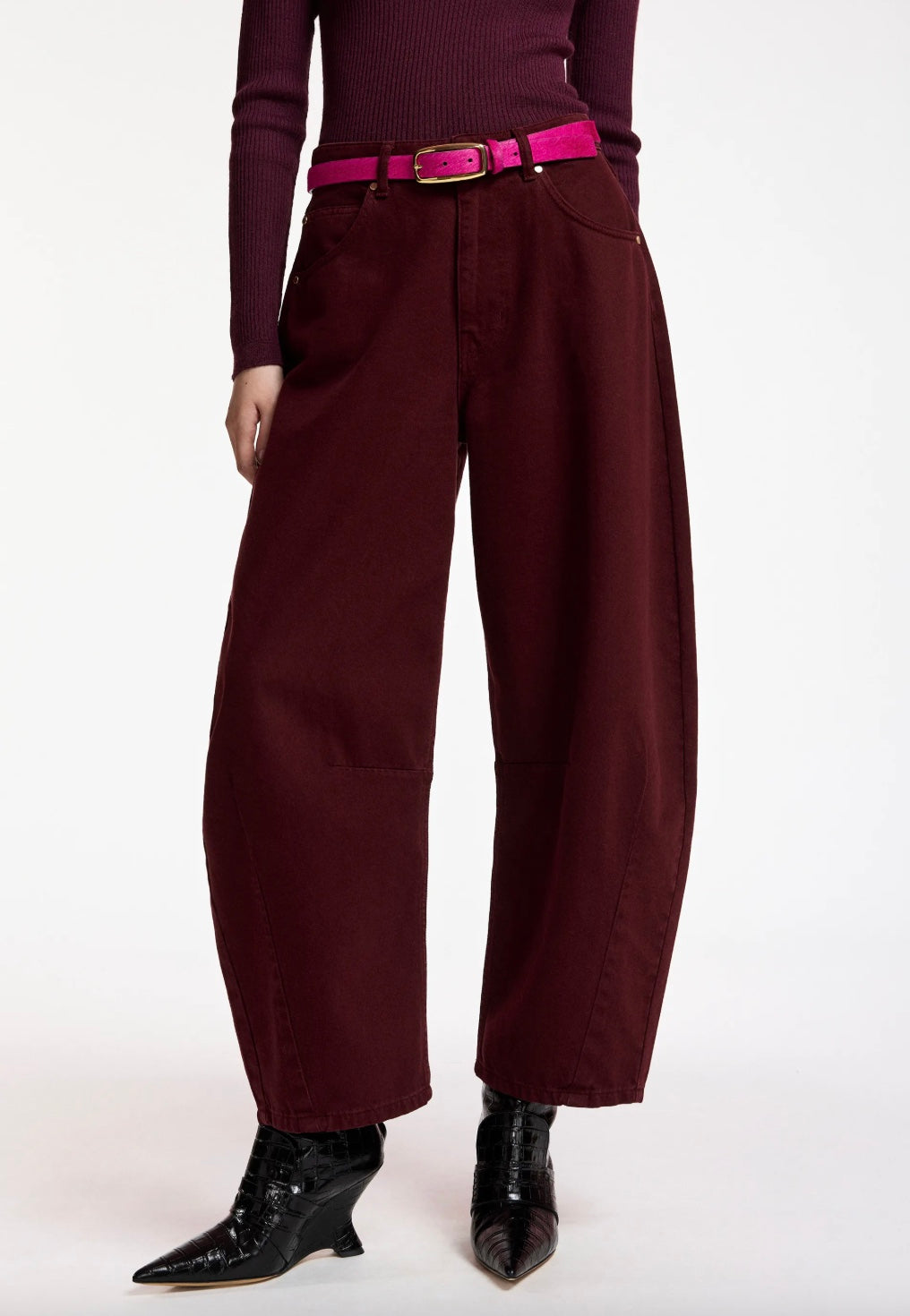 ESSENTIEL ANTWERP KOKOS COLOUR DENIM BARREL LEG