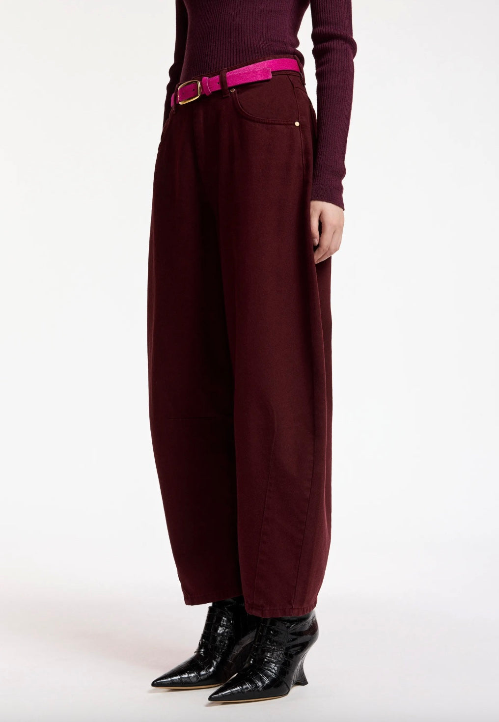 ESSENTIEL ANTWERP KOKOS COLOUR DENIM BARREL LEG