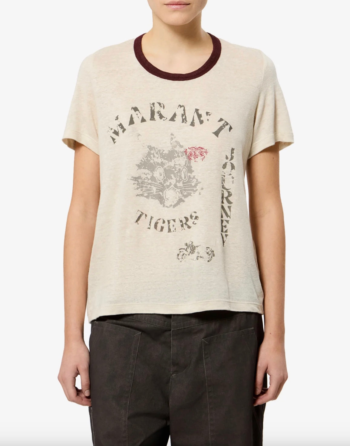 ISABEL MARANT ETOILE KILIAN LINEN T-SHIRT