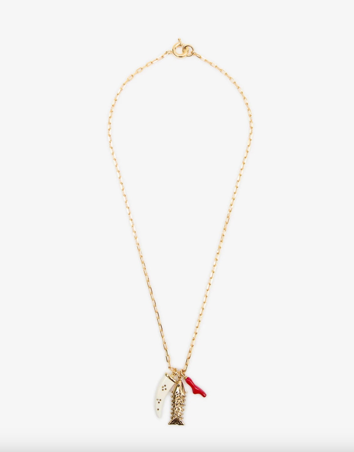 ISABEL MARANT RIVER FISH LONG NECKLACE