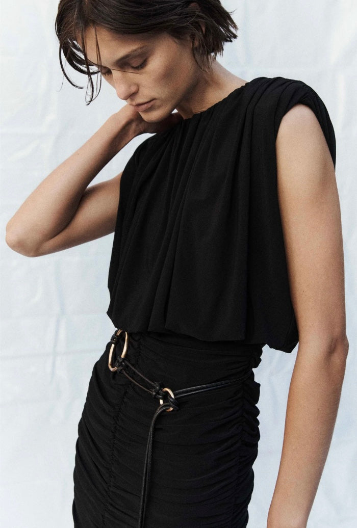 AJE LUNARIA JERSEY MIDI DRESS