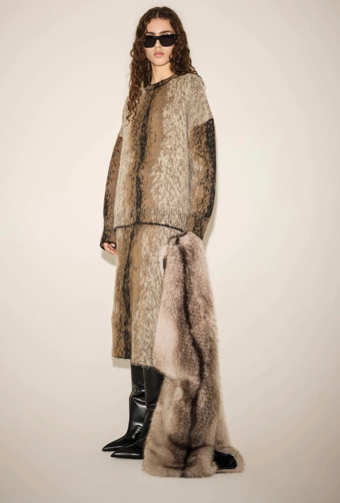 NUDE CREW NECK ANIMALIER