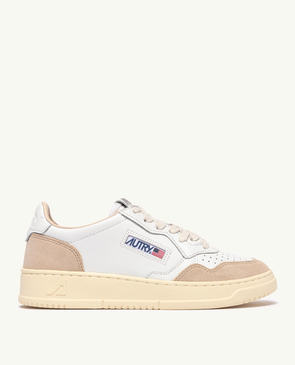 AUTRY MEDALIST LOW WOM LS33 LEATHER/SUEDE WHITE