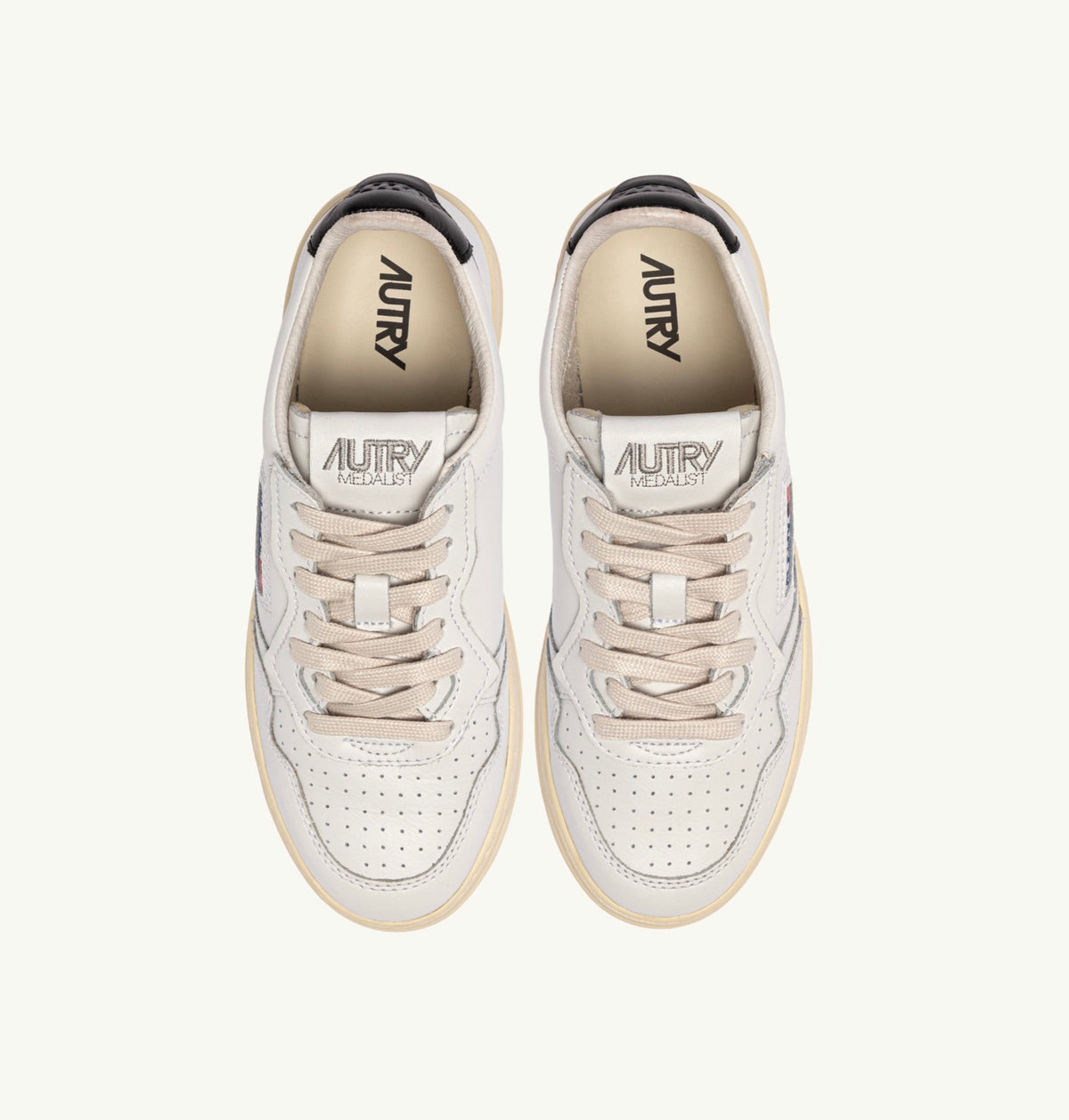 AUTRY MEDALIST LOW WOM LL22 LEATHER/LEATHER WHITE/BLACK