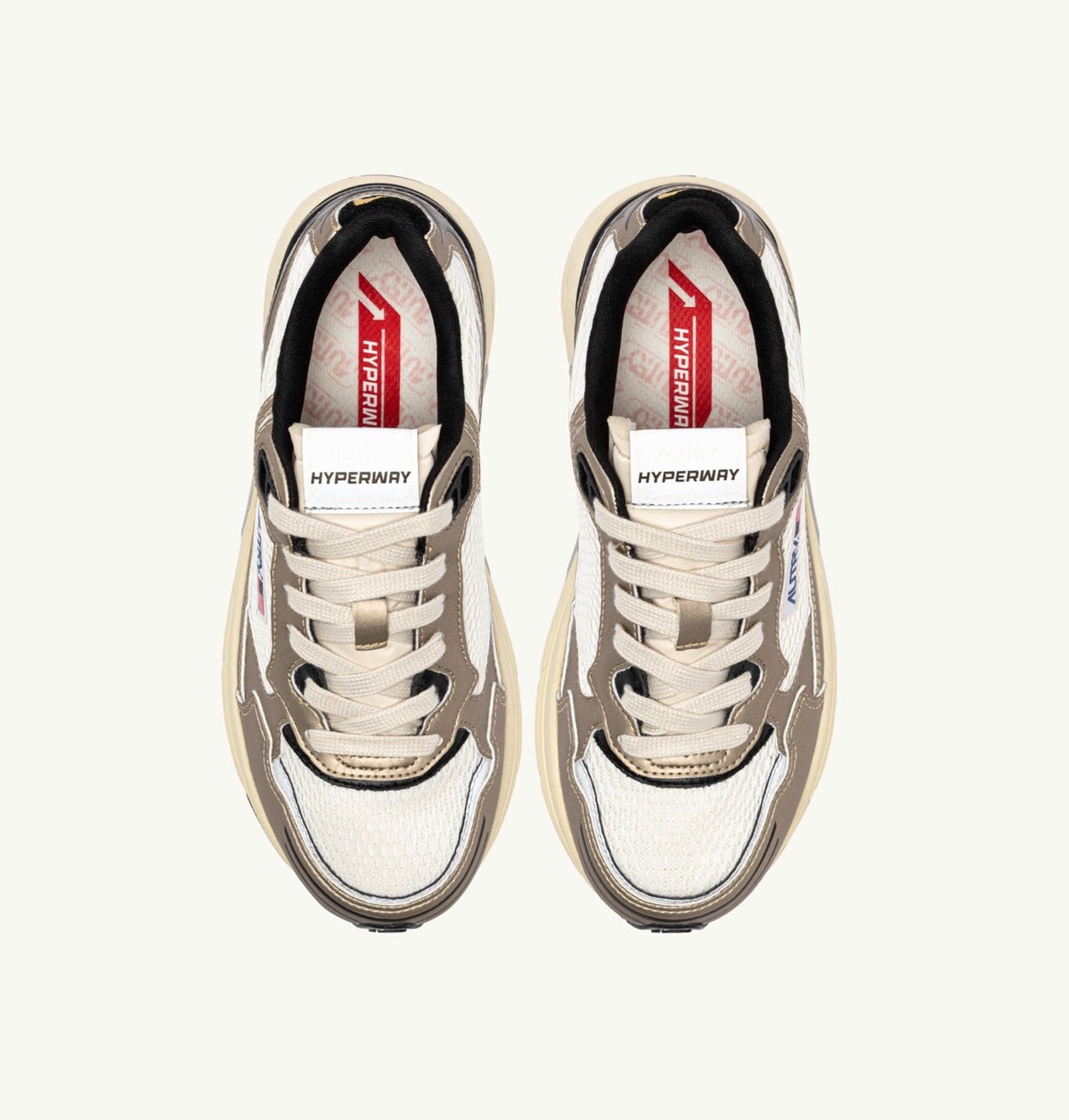 AUTRY HYPERWAY LOW WOM MV12 MESH/MIRROR PLATINUM/WHISPER WHITE/BLACK