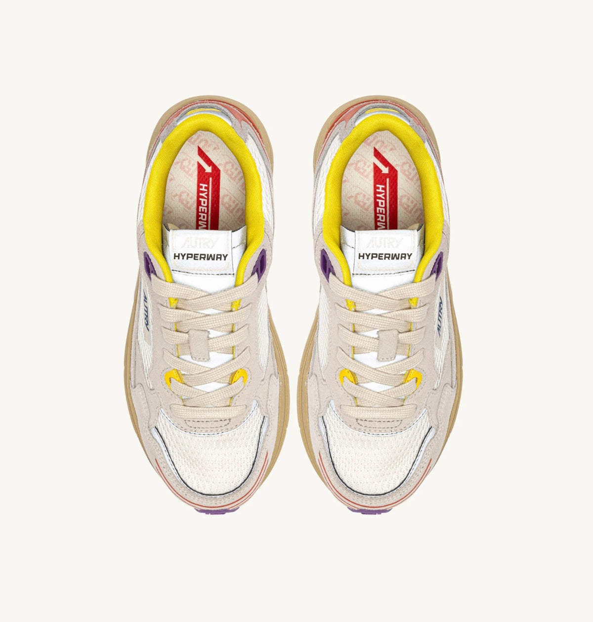 AUTRY HYPERWAY LOW WOM CI02 SUEDE/MESH/LEATHER WHITE/ARABESQUE