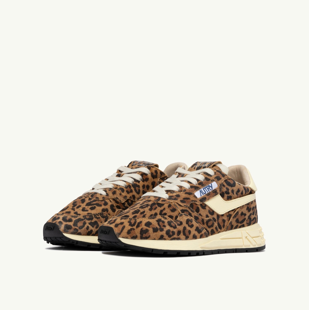 AUTRY REELWIND LOW WOM UJ02 SUEDE/LEATHER LIGHT LEOPARD/RUTABAGA