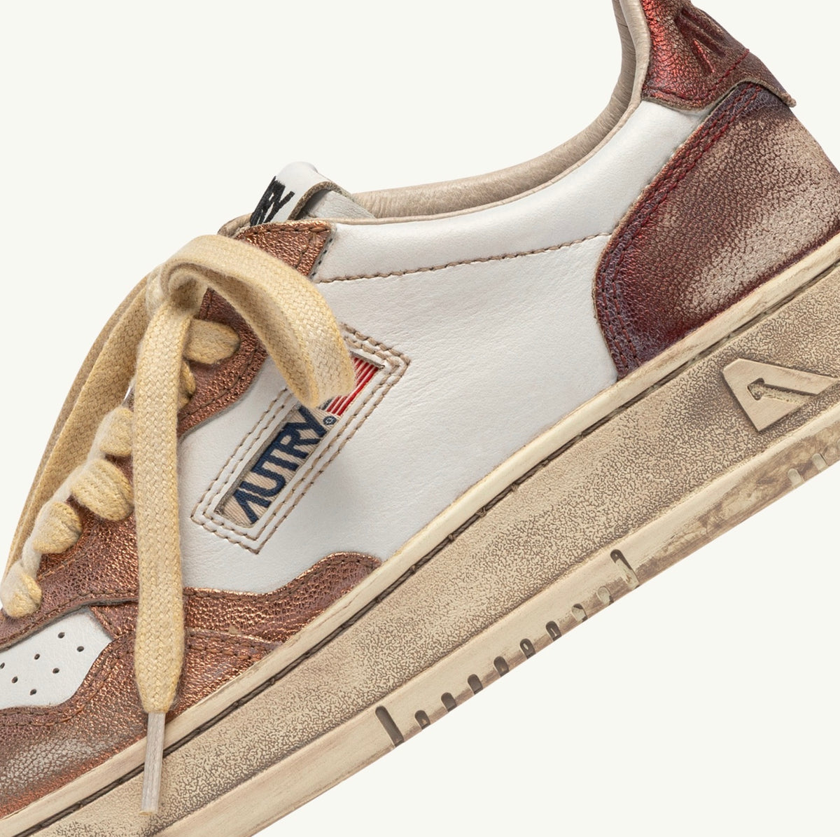 AUTRY SUP VINT LOW WOM MT14 METALLIC/LEATHER RISING SUN/JASPER