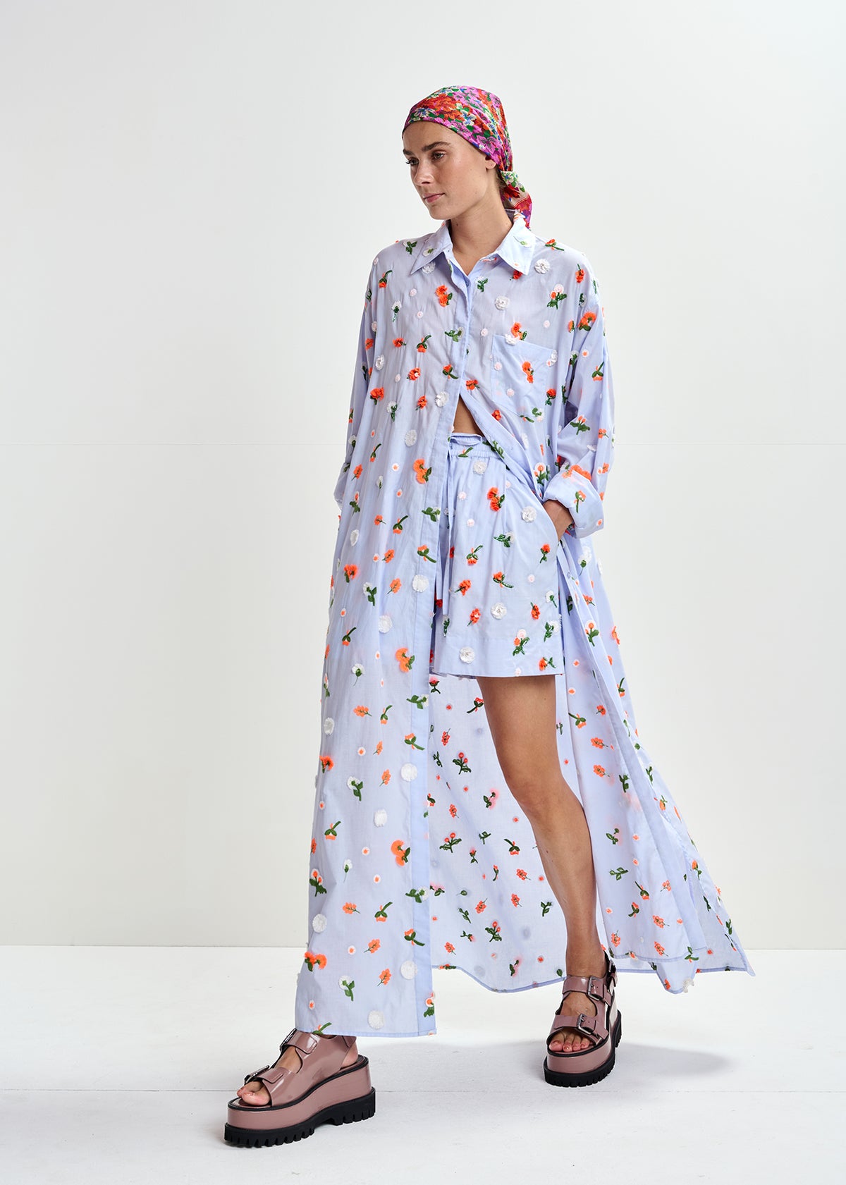 JAMANNA EMBROIDERED MAXI DRESS