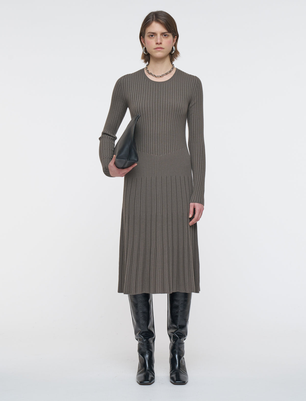 Dress Ls-Merinos Rib RWS