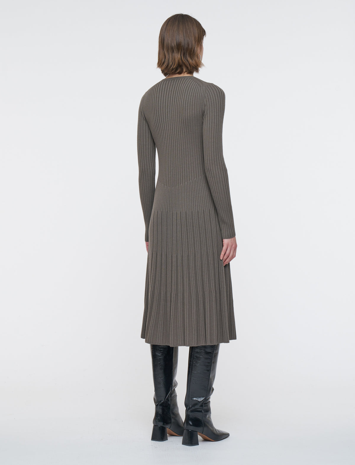 Dress Ls-Merinos Rib RWS