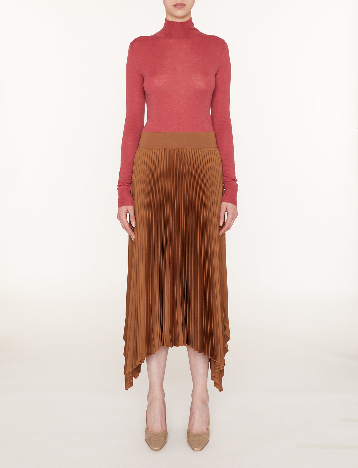 Ade-Skirt-Knit Weave Plisse