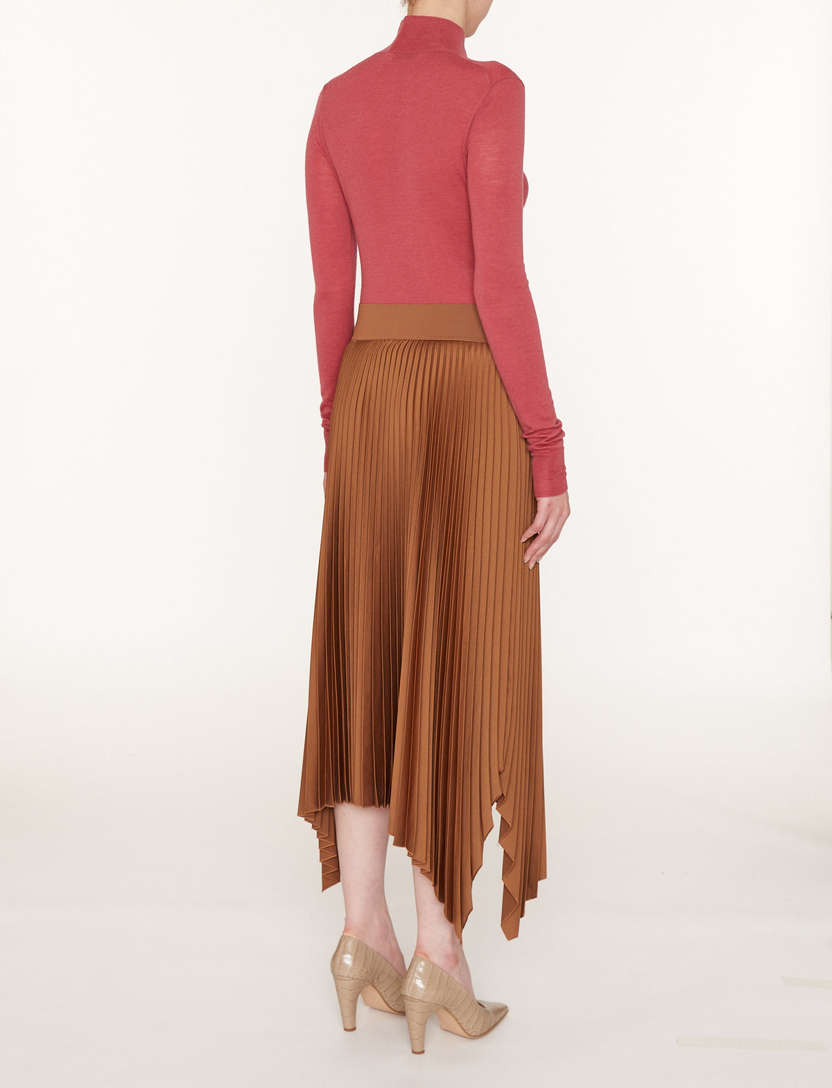 Ade-Skirt-Knit Weave Plisse