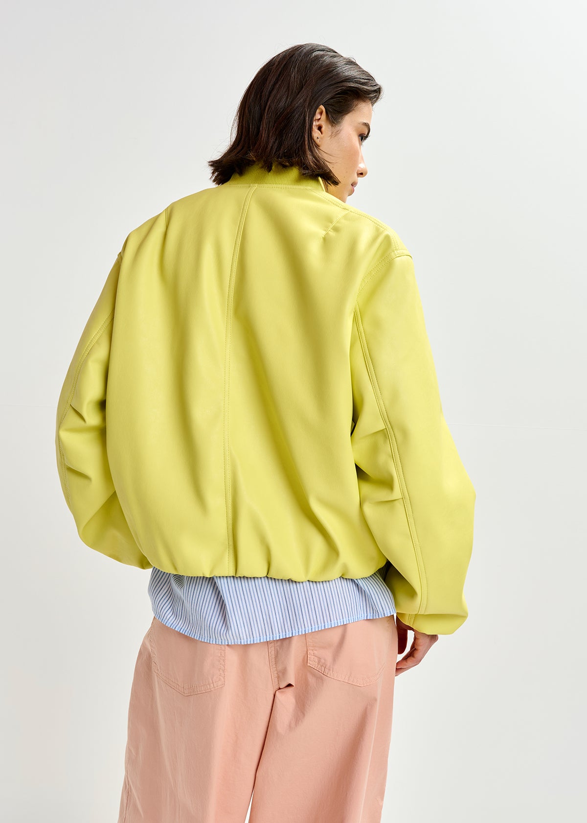 JUG FAUX LEATHER BOMBER