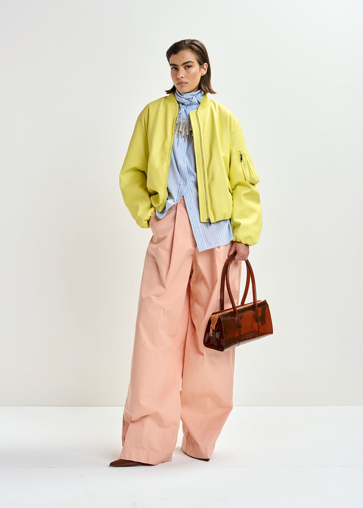 JUG FAUX LEATHER BOMBER