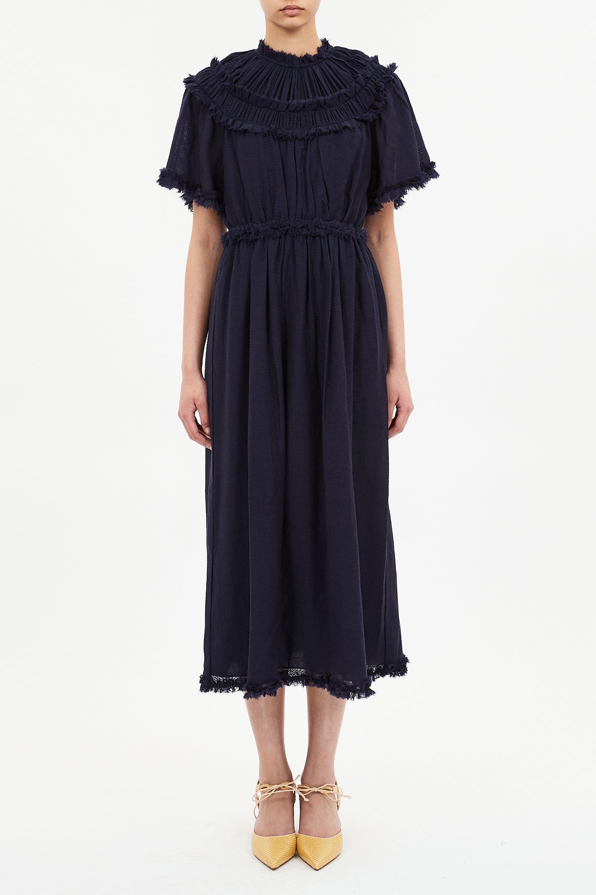 Ayan Short Sleeve Midi Dress