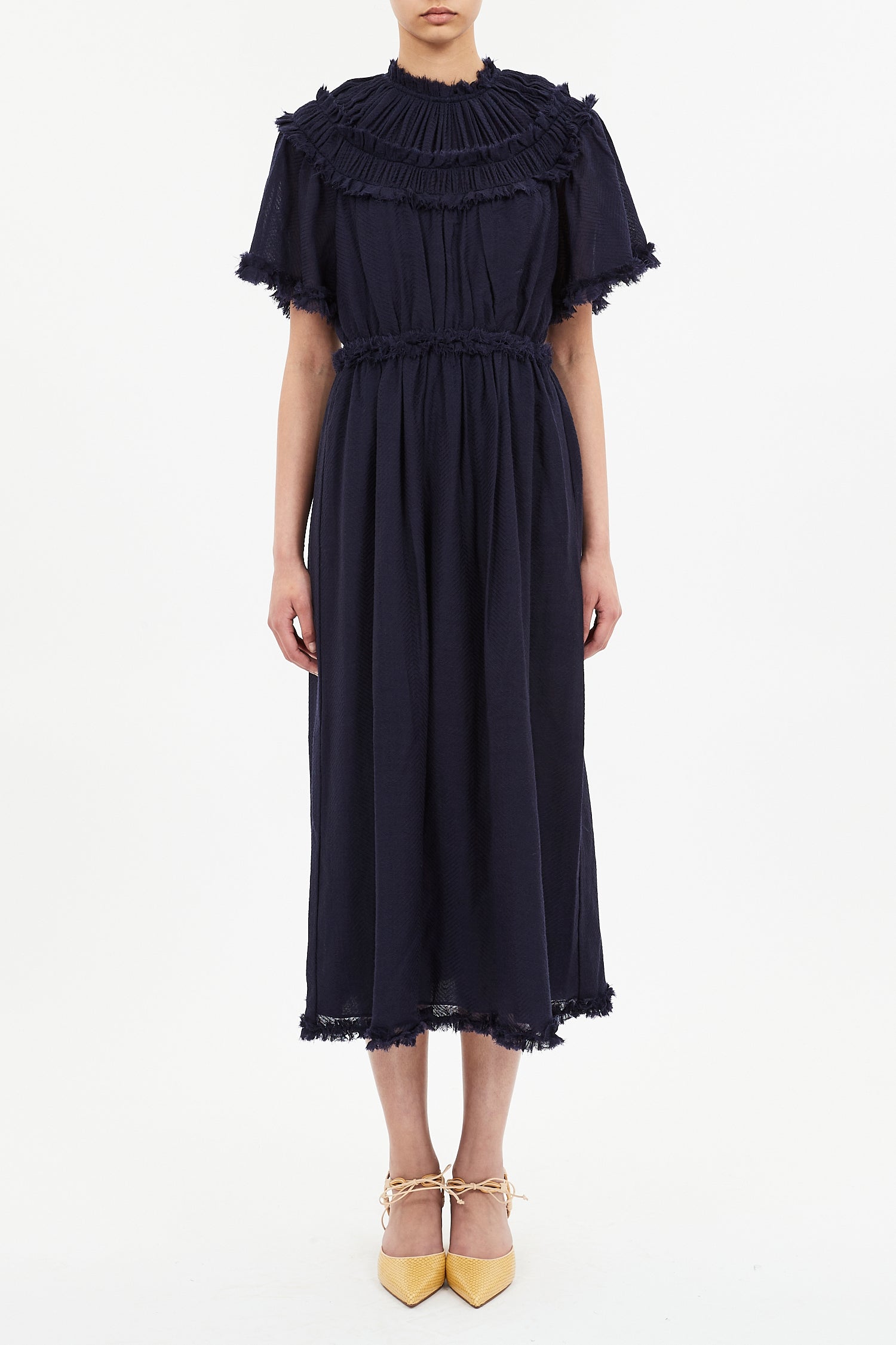 Ayan Short Sleeve Midi Dress