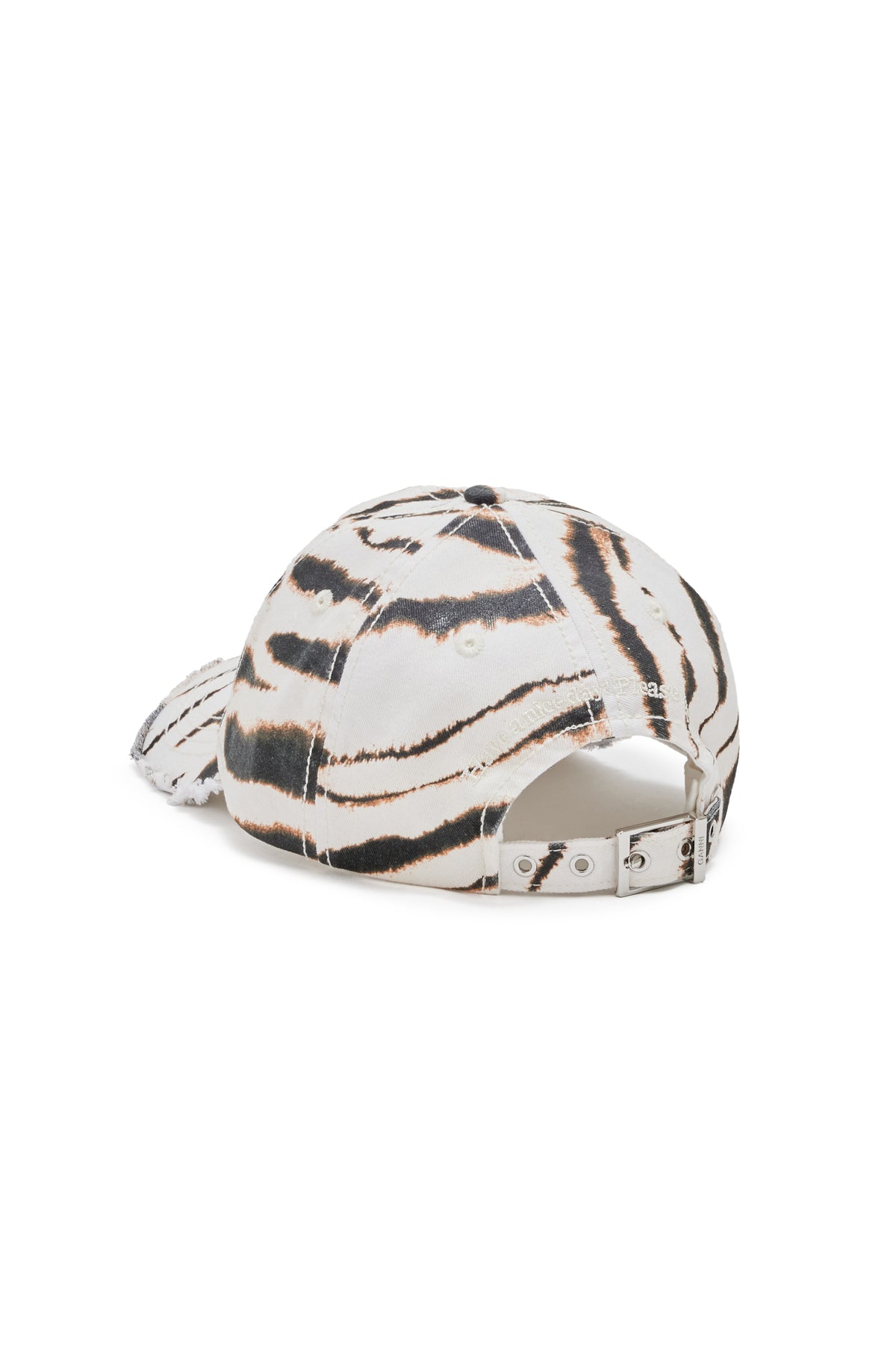 Printed Zebra Washed Cotton Canvas Cap